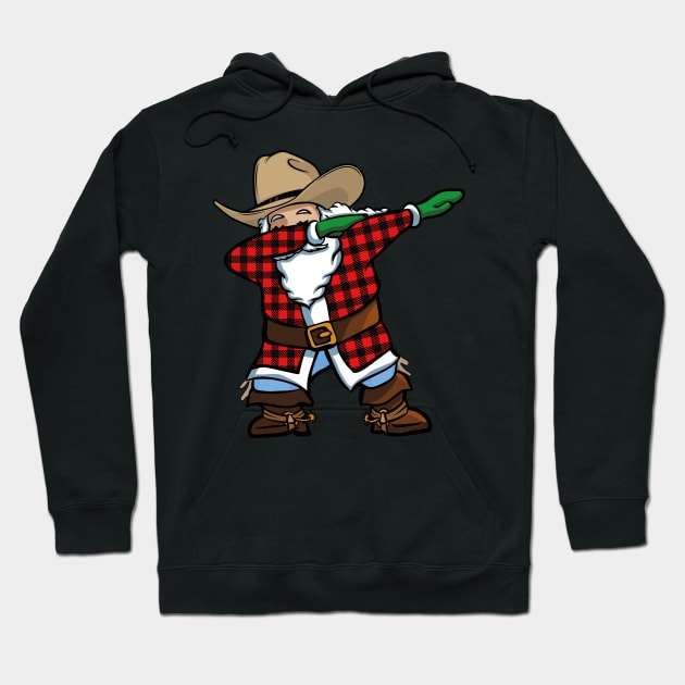 Cowboy Santa Christmas Dabbing Hoodie by DARSHIRTS